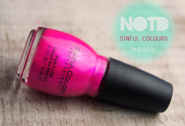 SINFUL COLOURS NAIL POLISH IN DARE DEVIL NOTD, REVIEW AND SWATCHES
